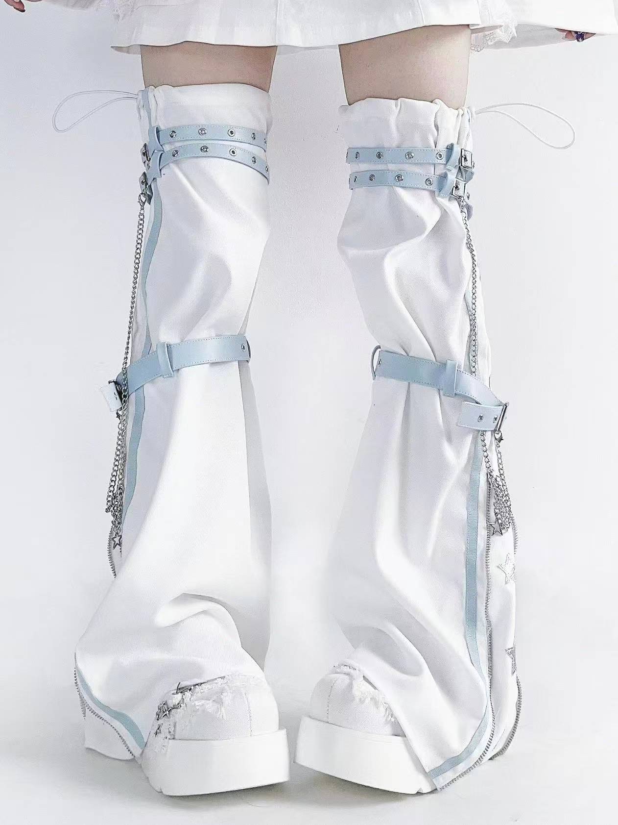 韓国サブカルチャー Y2K スパイシーガールズ JK ニーソ - Winter Clothing Leg Warmers のレビューと価格
