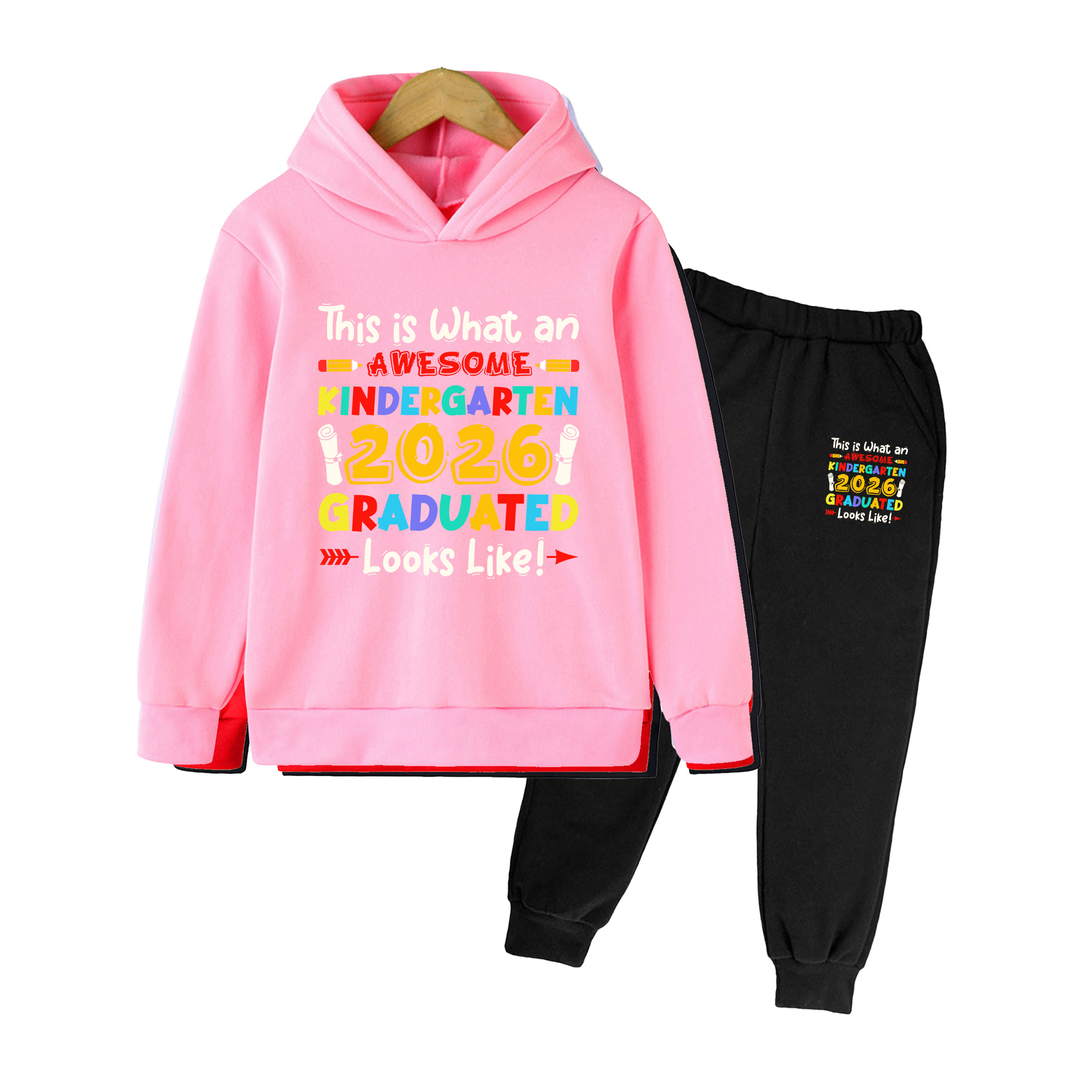 子供用卒業式パーカー＆パンツセット、2026年幼稚園卒業記念 - Winter Clothing Kindergarten のレビューと価格