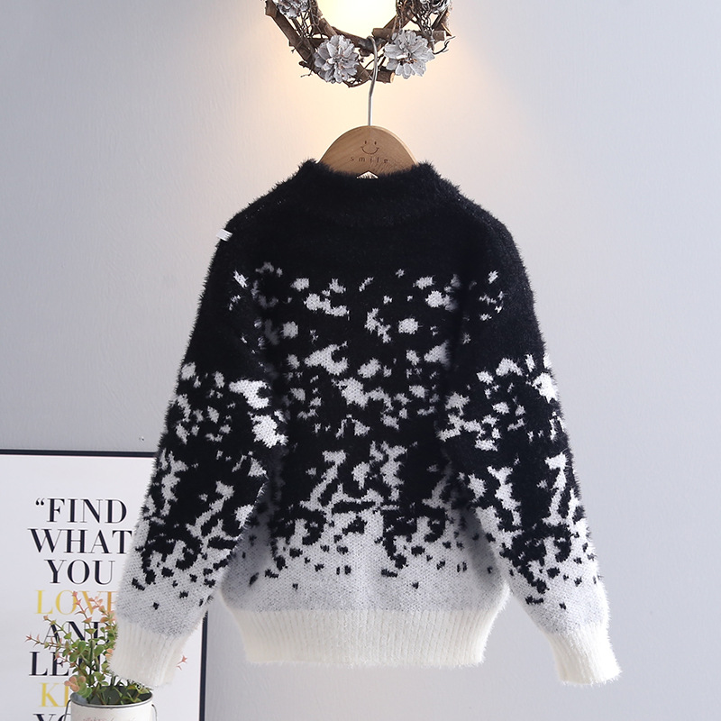 2025秋冬子供用ニット服、ブラックスポット男の子セーター、 - Winter Clothing Drawing のレビューと価格
