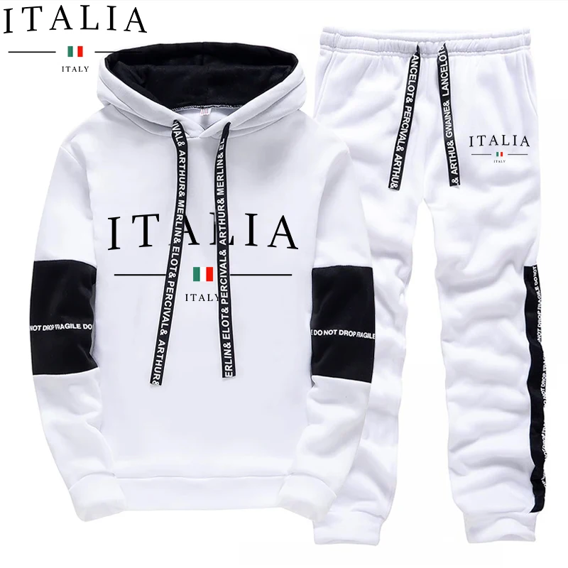 秋冬メンズトラックスーツカジュアルフード付きスウェットシャツ - Winter Clothing Usa のレビューと価格